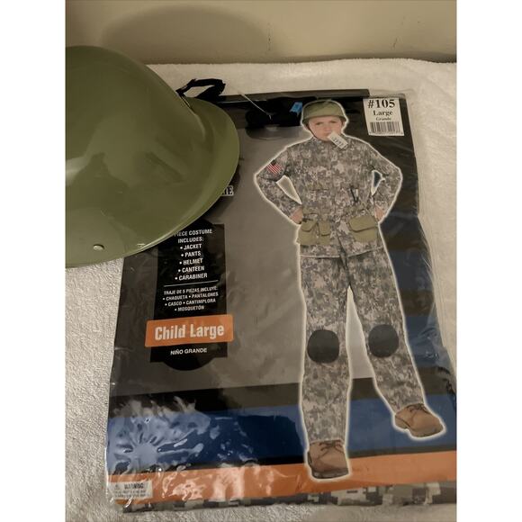 Combat Soldier Boys Halloween Costume CHILD Large 12-14, 5pc: Jacket, Pant, … - Picture 1 of 16
